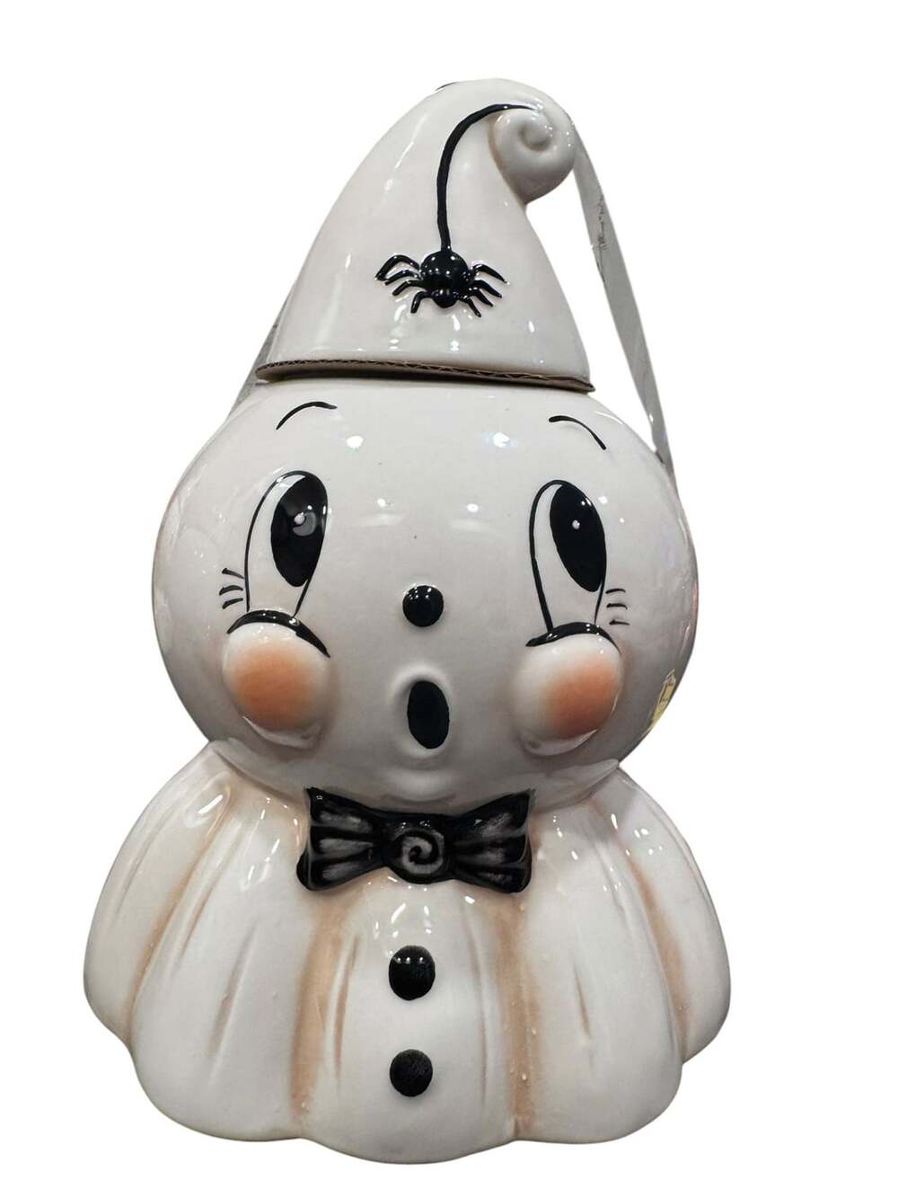 Transpac Johanna Parker Gus Ghost Halloween Ceramic Cookie Jar Canister